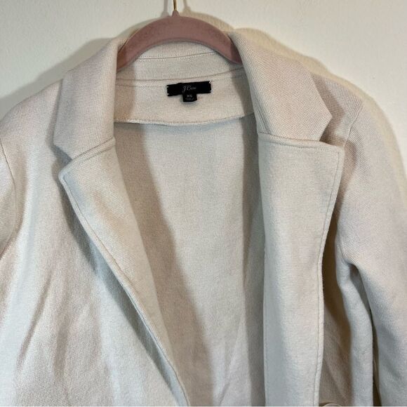 J. Crew Open Front Sophie Sweater Blazer XS Off-White - Picture 3 of 13